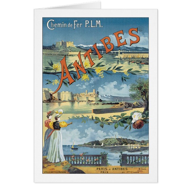 Antibes Vintage Travel Poster (Vorne)