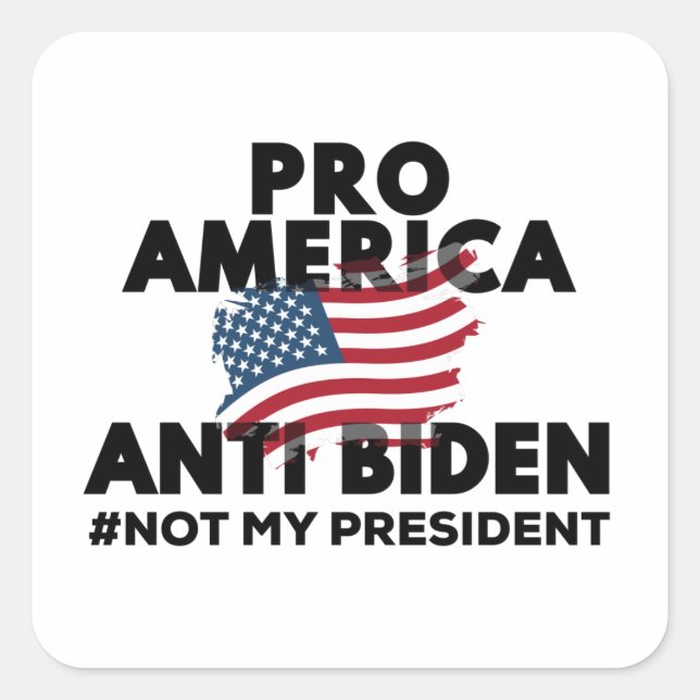 ANTIBIDEN PRO-AMERIKA QUADRATISCHER AUFKLEBER (Vorderseite)