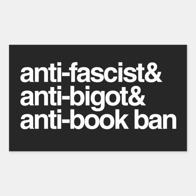 Antibuchverbote Rechteckiger Aufkleber (Vorderseite)