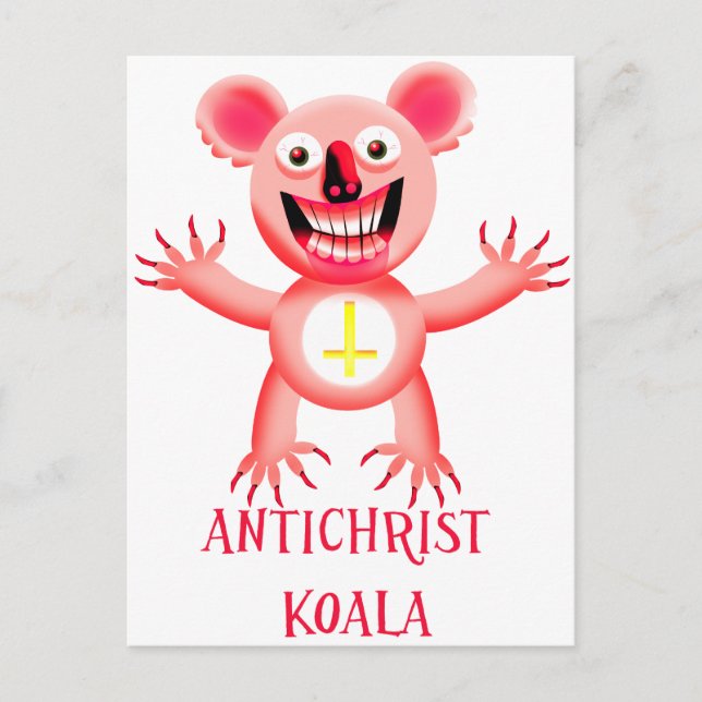 ANTICHRIST KOALA POSTKARTE (Vorderseite)