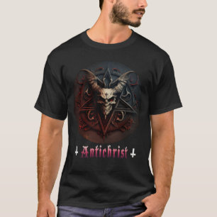 Antichrist Satan Pentagram Satanist Gothischer Teu T-Shirt