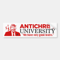 ANTICHRIST-UNIVERSITÄTStrumpf-Autoaufkleber