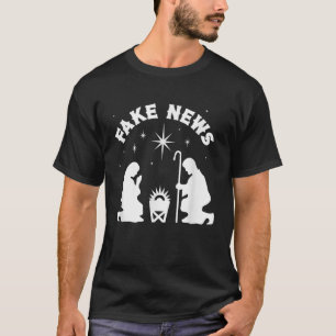AntiChristmas Religion Atheist Fake News Nativity T-Shirt