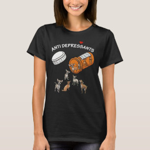 Antidepressiv Chihuahua-Orangenflasche T-Shirt