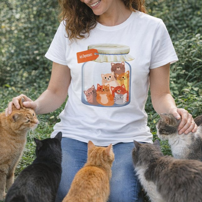 Antidepressiva Katzen T-Shirt (Von Creator hochgeladen)