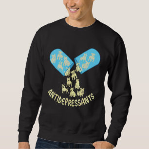 Antidepressiva Pitbull Hund Hundebesitzer Sweatshirt