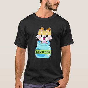 Antidepressivum-Haustierhund Corgi Glück Hunde T-Shirt