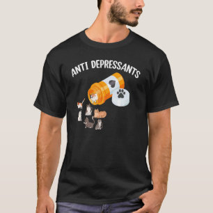 Antidepressivum Katze Glückliche Pillen Kätzchen L T-Shirt