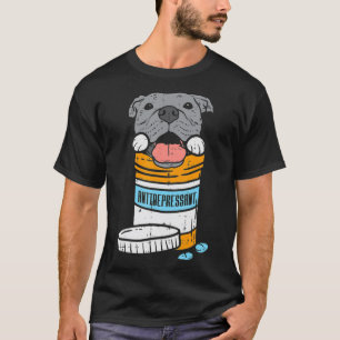 Antidepressivum Pitbull Lustige Pitties Hunde Lieb T-Shirt