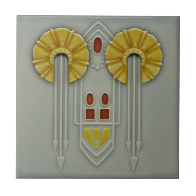 Antideutscher Jugendstil - Grau-Repro-Imitate - Hi Fliese (Vorderseite)