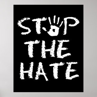 Antidiskriminierung Rassismus und Hass Stoppt den Poster