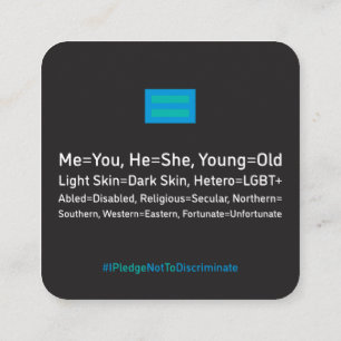 Antidiskriminierungskarte 2.5"x2.5" Packung mit 10 Telefonnummerkarte