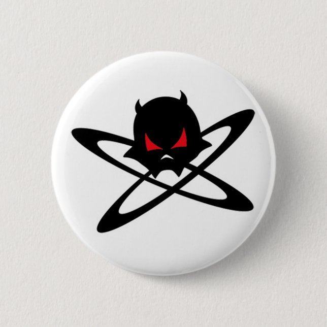 Antidivision Schädel-Logo-Knopf Button (Vorderseite)