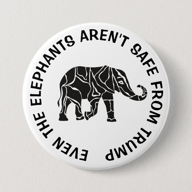 Antidonald trump, behalten den Elefant-Safe-Knopf Button (Vorderseite)