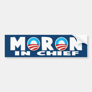 Antiein Idiot Obama Obamas Autoaufkleber
