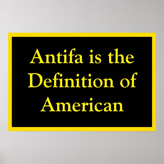Antifa Defines Patriotic American Poster (Vorne)