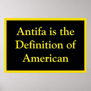 Antifa definiert patriotischen Amerikaner Poster