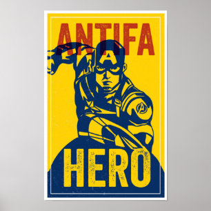 ANTIFA-HELDEN-SERIE: Captain American Poster