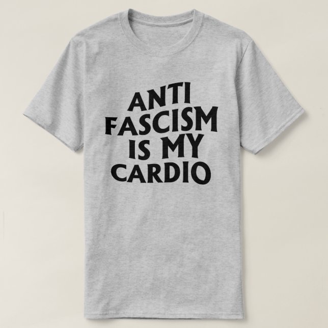 Antifaschismus ist mein Cardio T-Shirt (Design vorne)