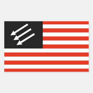 Antifaschistische amerikanische Flagge Rechteckiger Aufkleber