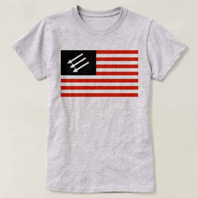 Antifaschistische amerikanische Flagge T-Shirt (Design vorne)