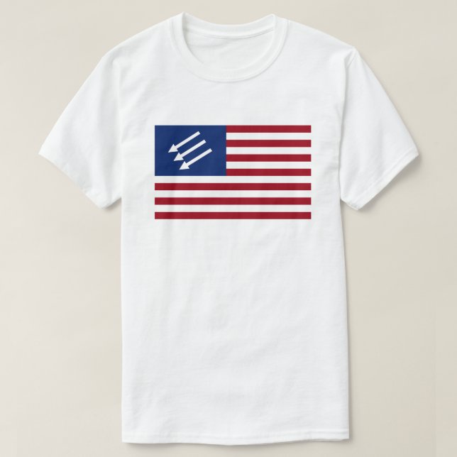 Antifaschistische amerikanische Flagge T-Shirt (Design vorne)