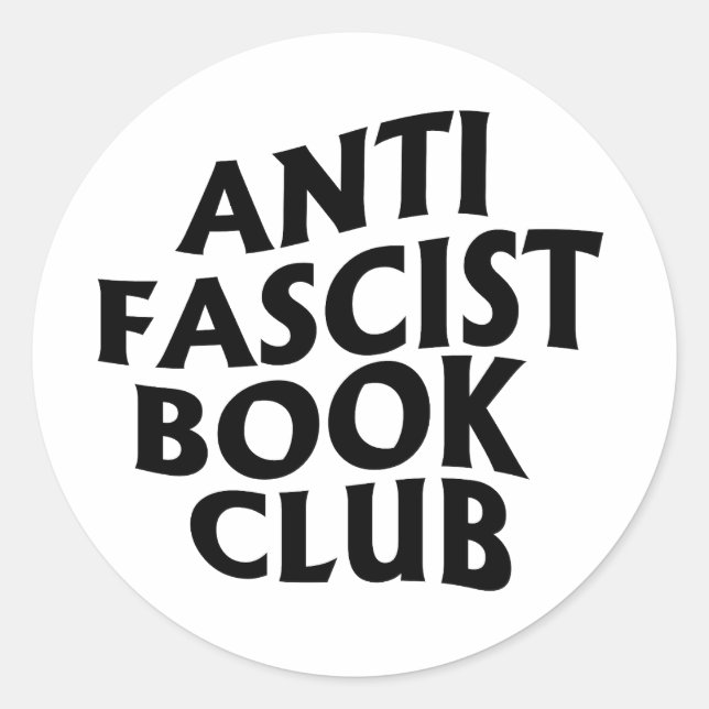 Antifaschistischer Buchclub Runder Aufkleber (Vorderseite)
