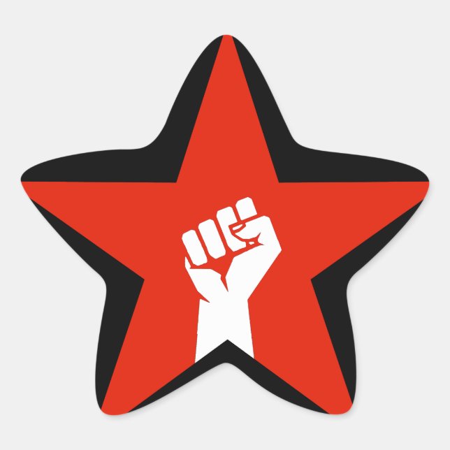 Antifaschistischer Star Stern-Aufkleber (Vorderseite)