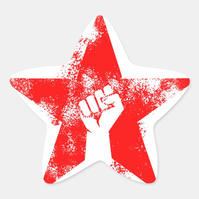 Antifaschistischer Star Stern-Aufkleber (Vorderseite)