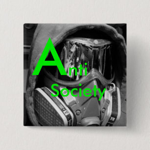 Antigesellschafts-Knopf Button