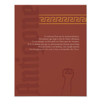 Antigone-Plakat Fotodruck