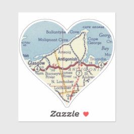 Antigonische Nova Scotia Retro Karte Aufkleber