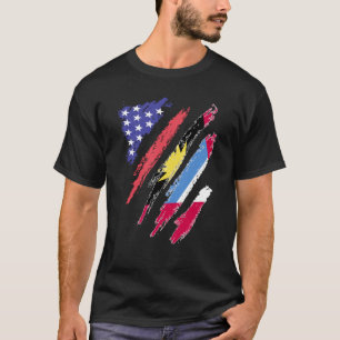 Antigua American Patriot Grown Heart Flag Streifen T-Shirt