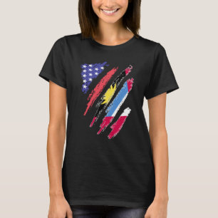 Antigua American Patriot Grown Heart Flaggenstreif T-Shirt