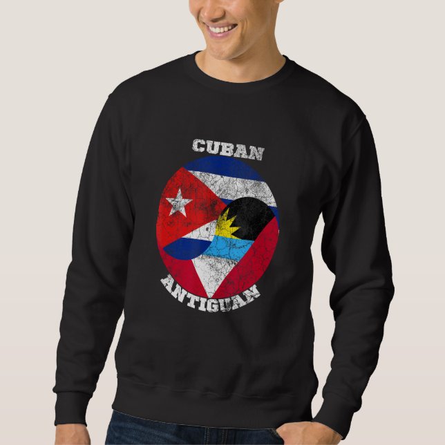 Antigua and Cuba flag, Half Cuban Half Antiguan Sweatshirt (Vorderseite)