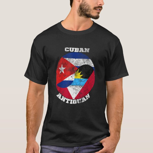 Antigua and Cuba flag, Half Cuban Half Antiguan T-Shirt (Vorderseite)