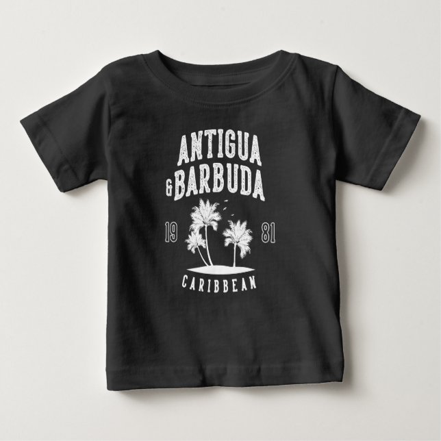 Antigua & Barbuda Caribbean Palm Tree Baby T-shirt (Vorderseite)