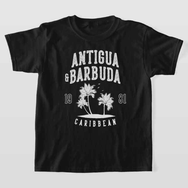 Antigua & Barbuda Caribbean Palm Tree Kids T-Shirt (Ablage )