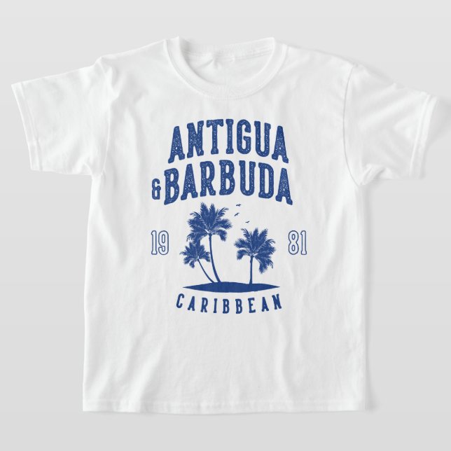Antigua & Barbuda Caribbean Palm Tree Kids T-Shirt (Ablage )