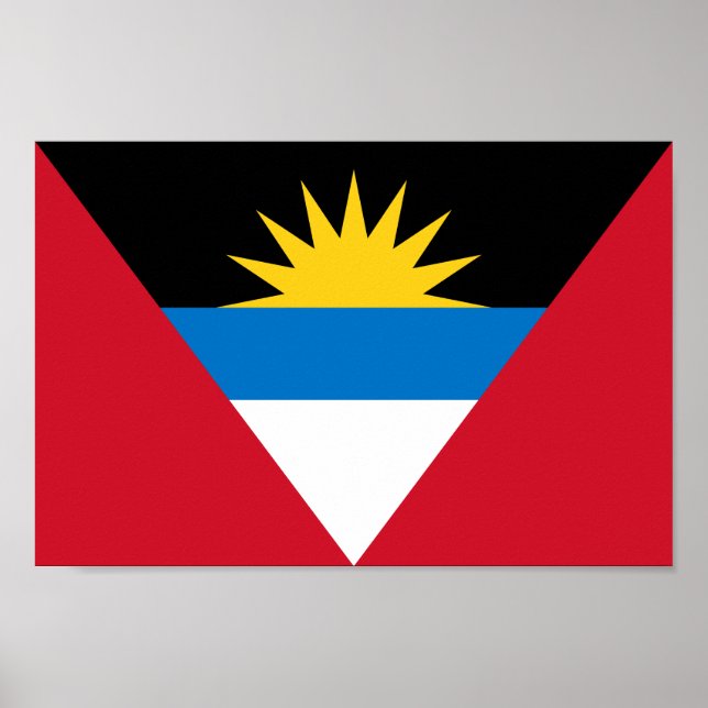 Antigua & Barbuda Flag Poster (Vorne)