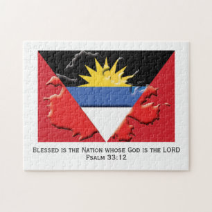 ANTIGUA BARBUDA   Gesegnete Nation   ANTIGUAN FLAG Puzzle