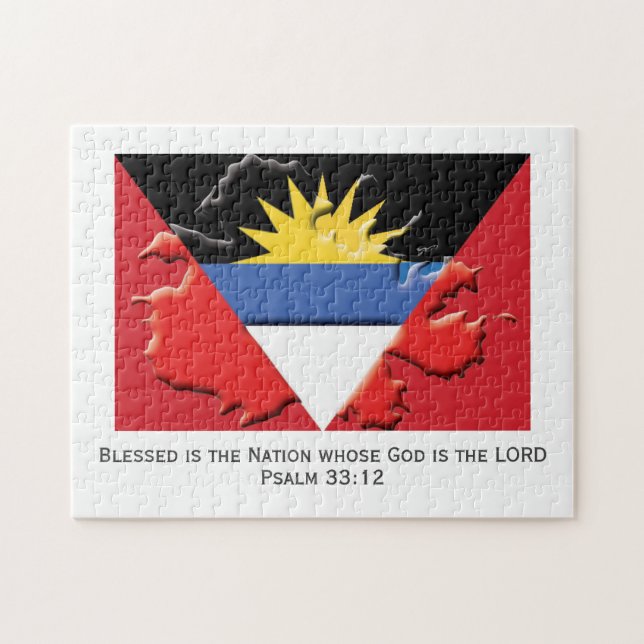 ANTIGUA BARBUDA | Gesegnete Nation | ANTIGUAN FLAG Puzzle (Horizontal)