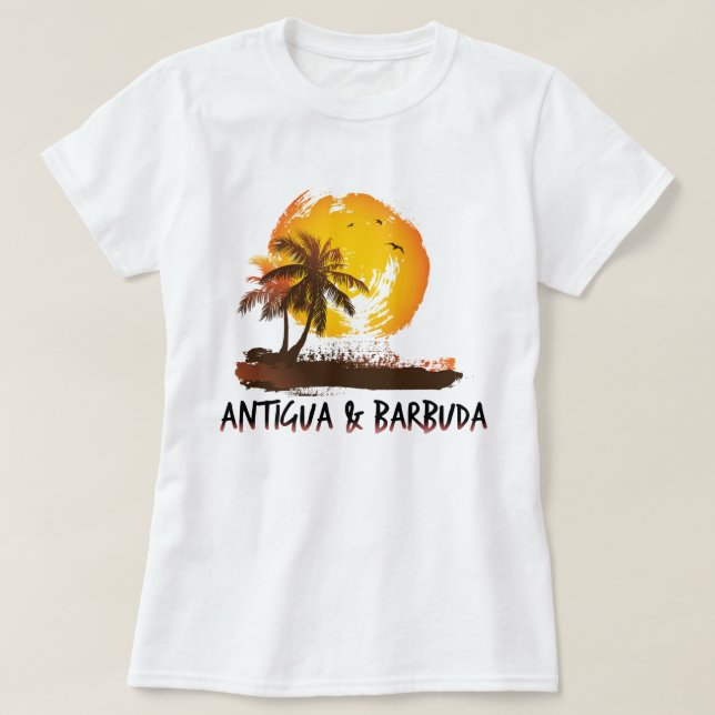 Antigua & Barbuda grunge T-Shirt (Design vorne)