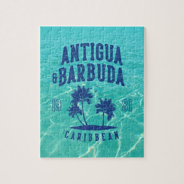Antigua & Barbuda Karibische Palme Puzzle (Vertikal)
