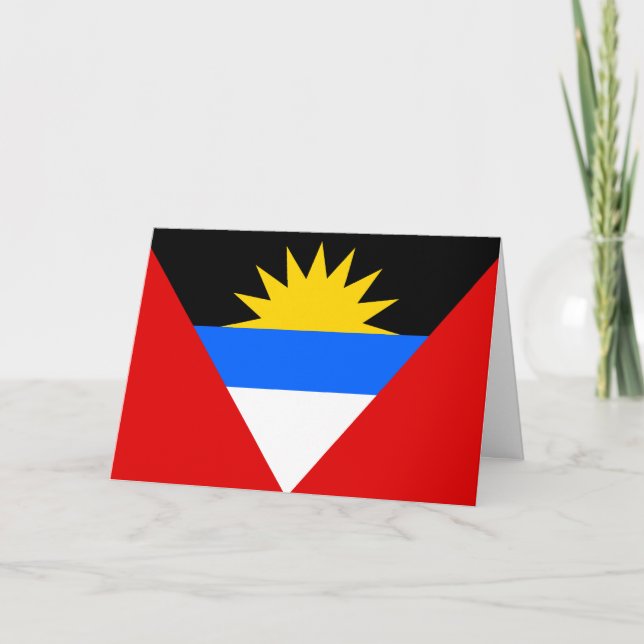 Antigua-Flagge Karte (Vorderseite)