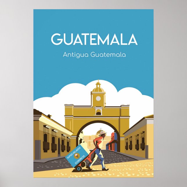 Antigua Guatemala Reiseplakat Poster (Vorne)