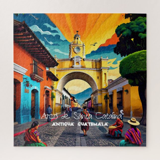 Antigua Guatemala | Vintage Retro Puzzle (Vertikal)