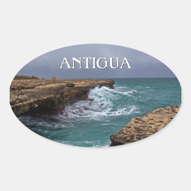 Antigua Island Seascape Sticker (Vorderseite)