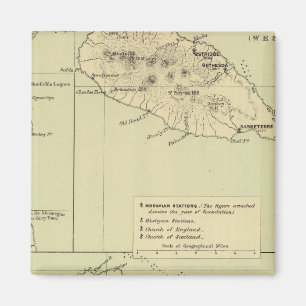 Antigua Lithographed Map Magnet