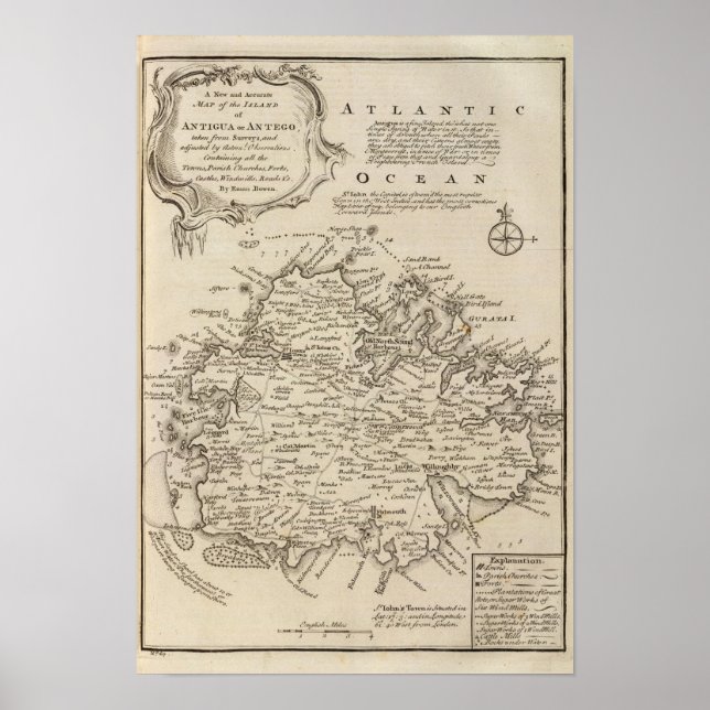 Antigua oder Antego Poster (Vorne)